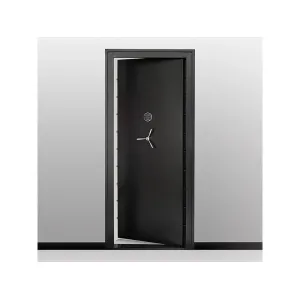 SnapSafe Vault Door In-Swing 36" x 80" Black with Free SnapSafe Large Under Bed Safe