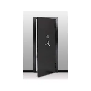 SnapSafe Vault Door Out-Swing 32"x80" Black with Free SnapSafe Large Under Bed Safe