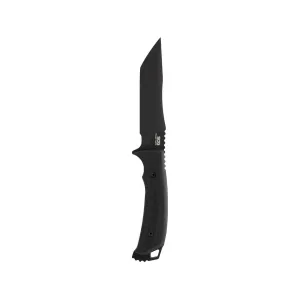 SOG Pillar Fixed Blade Knife 5" Tanto Point CPM S35VN Black Blade Micarta Handle Black