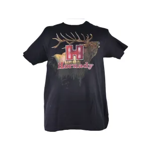 Hornady Men's Elk Short Sleeve Crew Neck T Shirt Black Medium