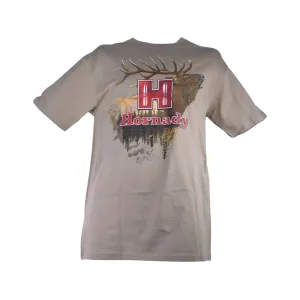 Hornady Men's Elk Short Sleeve Crew Neck T Shirt Coyote Medium