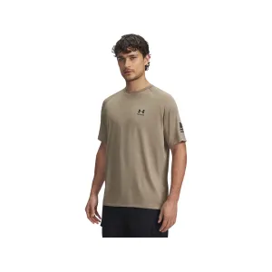 Under Armour Men's Freedom Tech Short Sleeve T Shirt Federal Tan/Black Large