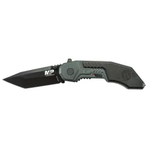 Smith & Wesson M&P M.A.G.I.C. Pocket Knife 2.9" Tanto Point 4034 Black Blade Aluminum Handle Green/Black