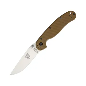 Ontario RAT 2 Pocket Knife 3" Drop Point D2 Satin Blade G-10 Handle Coyote Brown