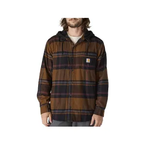 Carhartt Men's Rugged Flex Relaxed Fit Flannel Shirt Jacket Black 2XL