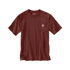 Carhartt Men's K87 Loose Fit Heavyweight Short Sleeve T Shirt Dark Spice Red Heather XL