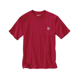 Carhartt Men's K87 Loose Fit Heavyweight Short Sleeve T Shirt Industry Red XL