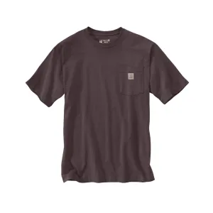 Carhartt Men's K87 Loose Fit Heavyweight Short Sleeve T Shirt Dark Sepia Heather XL
