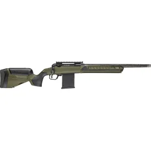 Savage Arms 110 UltraLite Predator Bolt Action Rifle 22 Creedmoor Left Hand 22" Carbon Fiber Threaded Barrel Black Cerakote Frame Olive Drab Adjustable Stock