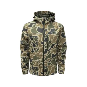 MidwayUSA Men's Firesteel Hooded Softshell Jacket Old School Camo Medium
