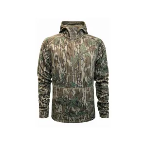 MidwayUSA Men's Grid Fleece Quarter Zip Hoodie Mossy Oak Greenleaf Large Tall