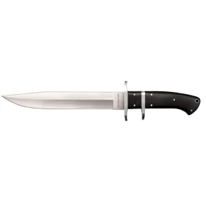 Cold Steel San Mai Black Bear Classic Fixed Blade Knife 8.25" Clip Point VG-10 Satin Blade G-10 Handle Black