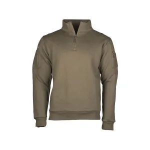 Mil-Tec Men's Tactical Quarter Zip Sweatshirt Ranger Green XL