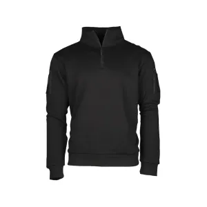 Mil-Tec Men's Tactical Quarter Zip Sweatshirt Black XL