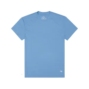 Burlebo Men's Go To Short Sleeve Crew Neck T Shirt Steel Blue Large