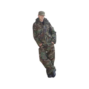 Mil-Tec Men's Triliam Rain Jacket Woodland Camo 2XL