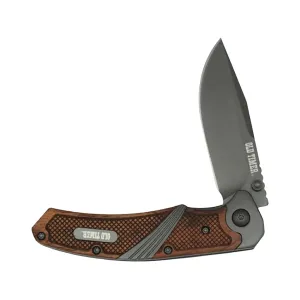 Old Timer Rosewood SA Assisted Opening Pocket Knife 3.15" Drop Point 7Cr17MoV Gray Ti-Nitride Blade Rosewood Handle Brown