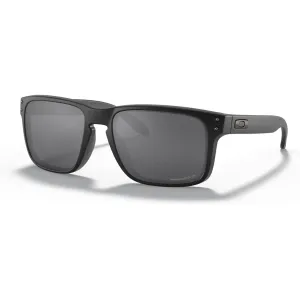 Oakley Men's Holbrook Polarized Sunglasses Matte Black Frame Prizm Black Lens