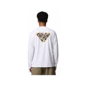 Columbia Men's PFG Solar Stream II Graphic Long Sleeve Crew Neck Shirt White Medium