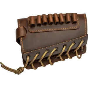 1791 Gunleather Butt Cuff Ammo Holder Lever Action 38, 357 Pistol Leather Brown