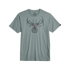 Sitka Gear Men's American Elk Short Sleeve Crew Neck T Shirt Surf Blue Large