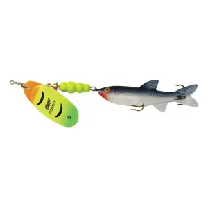 Mepps Comet Mino Inline Spinner 4" with Shad Mino Hot Firetiger Blade 1/2 oz