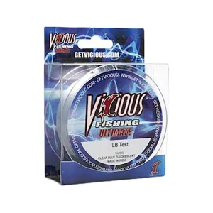 Vicious Ultimate Monofilament Fishing Line 12lb 330yd Clear/Blue