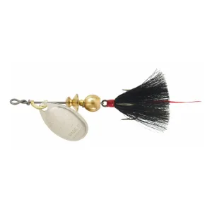 Mepps Aglia Dressed Inline Spinner 1/12oz Black Tail Silver Blade