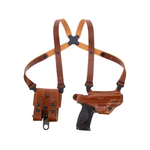 Galco Miami Classic Shoulder Holster Right Hand Glock 42, Sig Sauer P365, P365X, P365XL, P365XL Spectre Comp Leather Tan