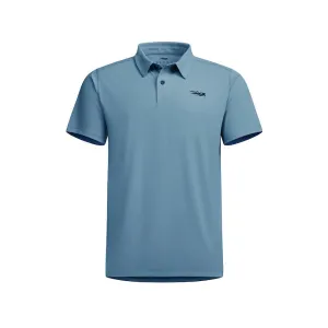 Sitka Gear Men's Tech Short Sleeve Polo Surf Blue Large