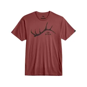 Sitka Gear Men's Wapiti Short Sleeve Crew Neck T Shirt Redwood Large