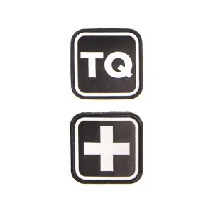 High Speed Gear Medical Patch Combo TQ and Plus Sign PVC 1.25" x 1.25" Black