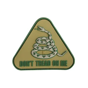 Maxpedition Don't Tread On Me PVC Morale Patch Tan and Green 3" x 2.6"