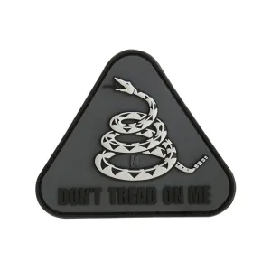 Maxpedition Don't Tread On Me PVC Morale Patch Gray and Black 3" x 2.6"