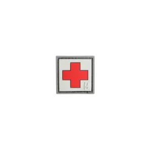 Maxpedition Medic 1" PVC Morale Patch Gray and Red 1" x 1"