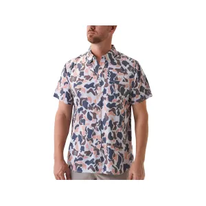 Burlebo Men's Performance Short Sleeve Shirt Vintage Camo 2XL