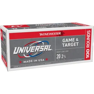 Winchester Universal 20 Gauge Ammo 2-3/4" #7-1/2 Lead Shot 7/8 oz Case of 200 (2 Boxes of 100)