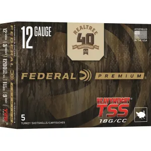 Federal Premium Heavyweight TSS Turkey Realtree 40th Anniversary Edition 12 Gauge Ammo 3" #9 Tungsten Shot 1-3/4 oz Box of 5