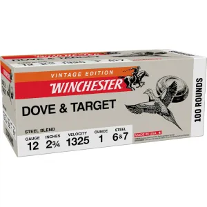 Winchester XPERT Steel Game & Target 12 Gauge Ammo 2-3/4" #6 and #7 Steel Shot 1 oz Box of 100