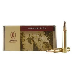 Nosler Custom 8mm Remington Magnum Ammo 200 Grain Nosler Partition Jacketed Soft Point Box of 20