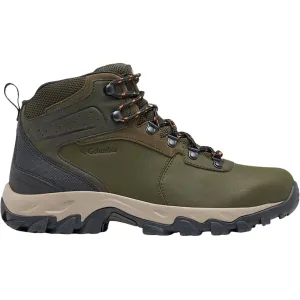 Columbia Men's Newton Ridge Plus II Waterproof Hiking Boots Leather Deep Olive/Desert Sun 8 D