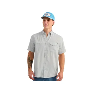 Huk Men's Tidepoint Short Sleeve Shirt Seagull Medium