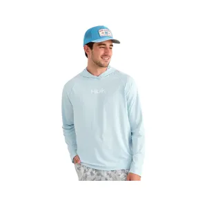 Huk Men's Airweight Hoodie Coastal Drift Heather XL