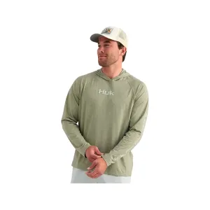 Huk Men's Airweight Hoodie Seagrass Heather 2XL