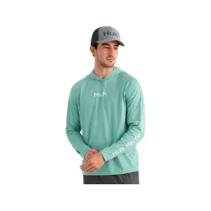 Huk Men's Airweight Hoodie Marine Blue Heather 2XL