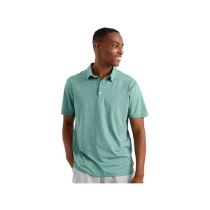 Huk Men's Pursuit Short Sleeve Polo Mineral Blue Heather 2XL