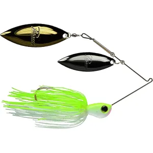 Picasso Titanium HP Double Willow Spinnerbait 3/8oz Chartreuse/White Nickel/Gold