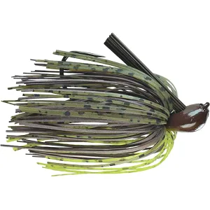 Picasso Custom Hand Tied Old School Dock Rocket Jig Camo Craw/Chartreuse 1/2 oz