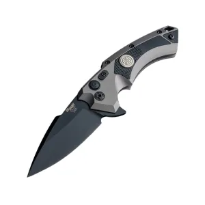 Sig Sauer X5 Tactical Folding Knife 3.5" Spear Point 154CM Black Cerakote Blade Aluminum Handle Gray