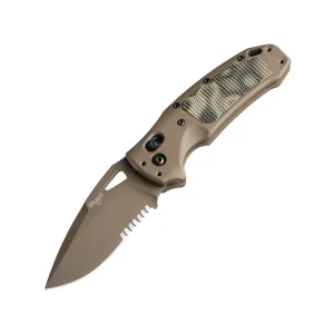 Sig Sauer K320 Scorpion AXG Pocket Knife 3.5" Partially Serrated Drop Point CPM S30V Flat Dark Earth Blade Aluminum Handle Flat Dark Earth
